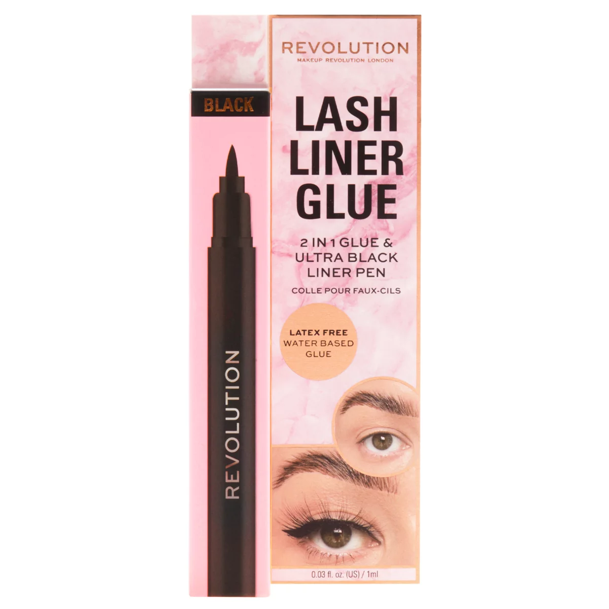 Ajlajner i lepak za trepavice MAKEUP REVOLUTION Lash Liner Glue Black - Image 3