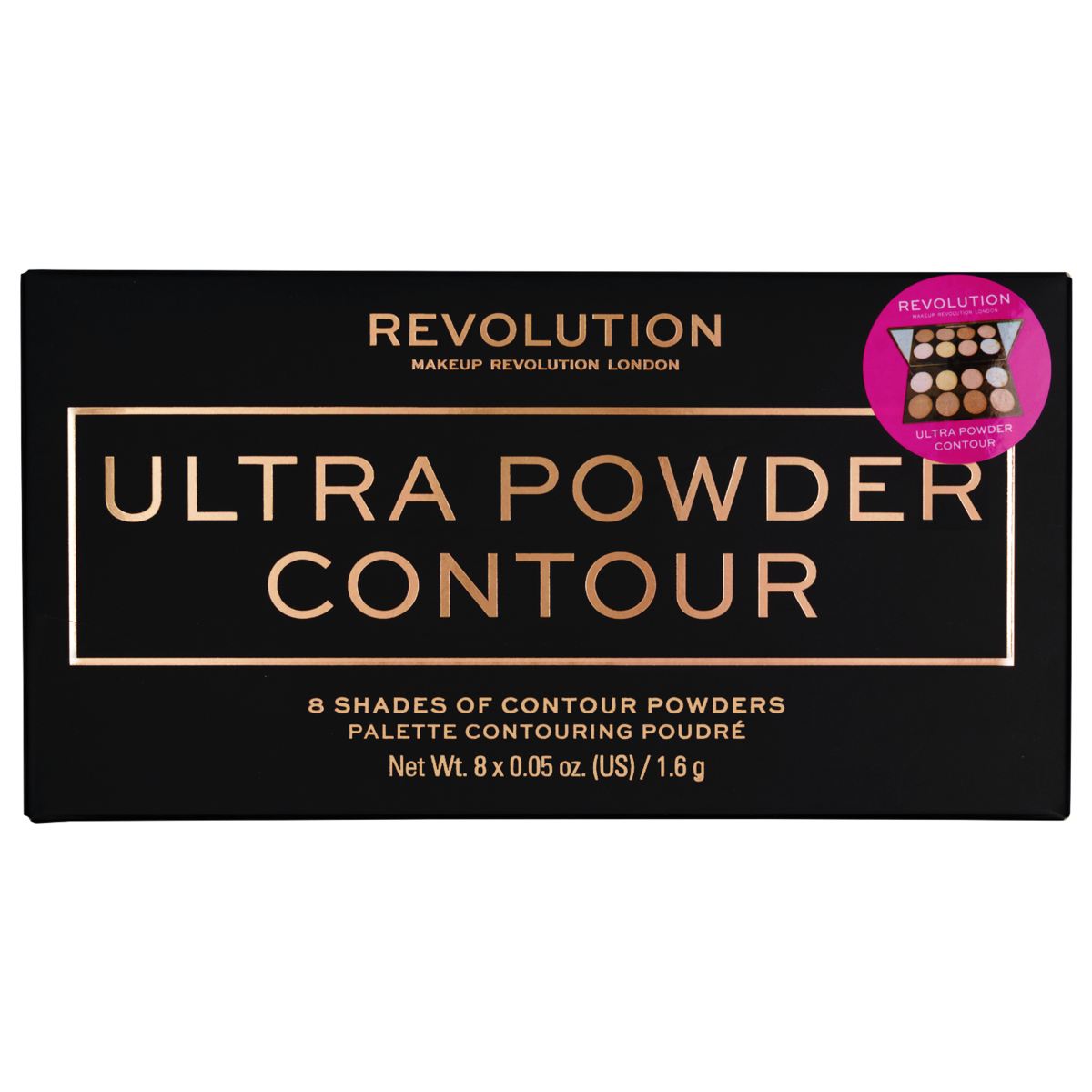 Paleta za konturisanje i hajlajt MAKEUP REVOLUTION Ultra Powder Contour 12.8g - Image 2