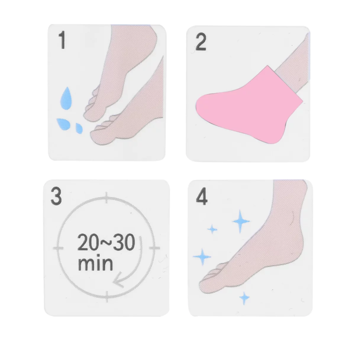 Pedikir čarape za stopala - ruža - Image 2