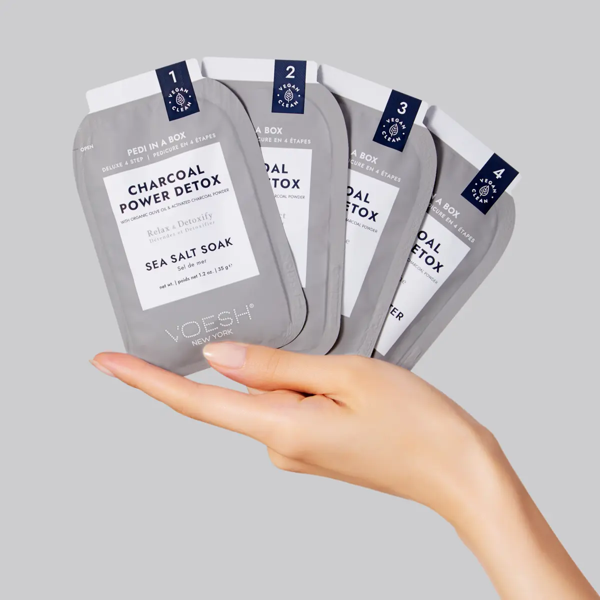 Pedikir set VOESH Charcoal Power Detox 4 Step - Image 3