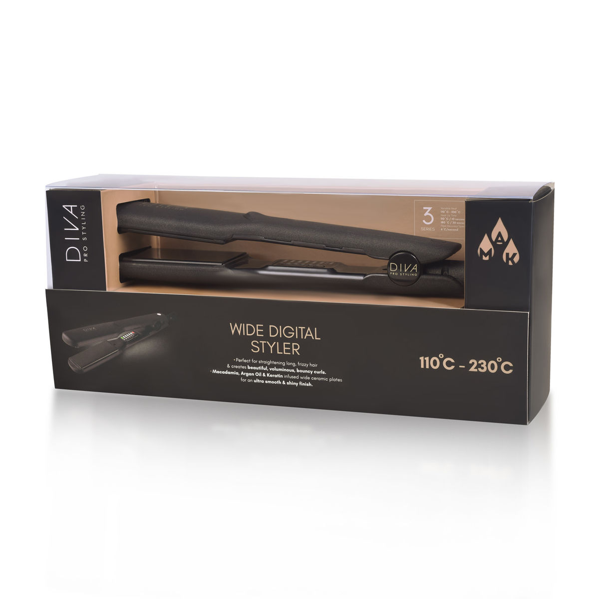 Presa za kosu sa keramičkim pločama DIVA Wide Digital Styler PRO218 - Image 4