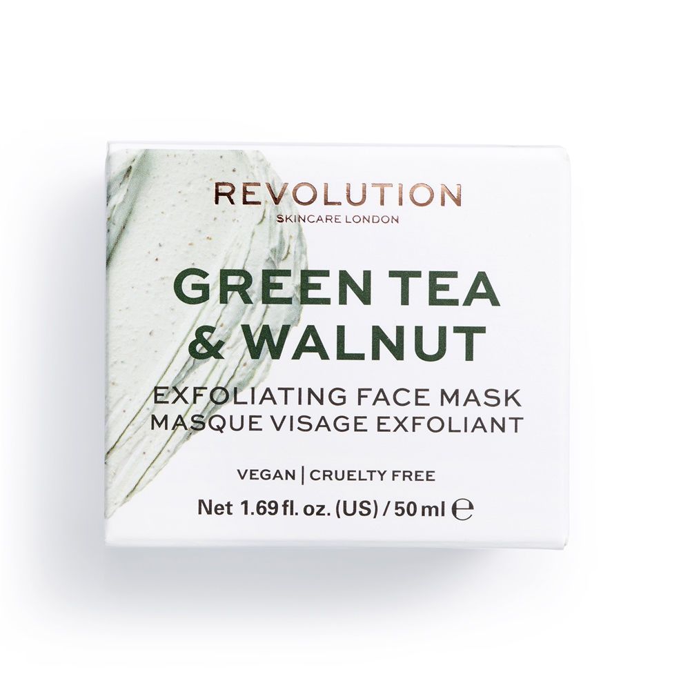 Piling maska za suvu kožu lica REVOLUTION SKINCARE Zeleni čaj i orah 50ml - Image 2