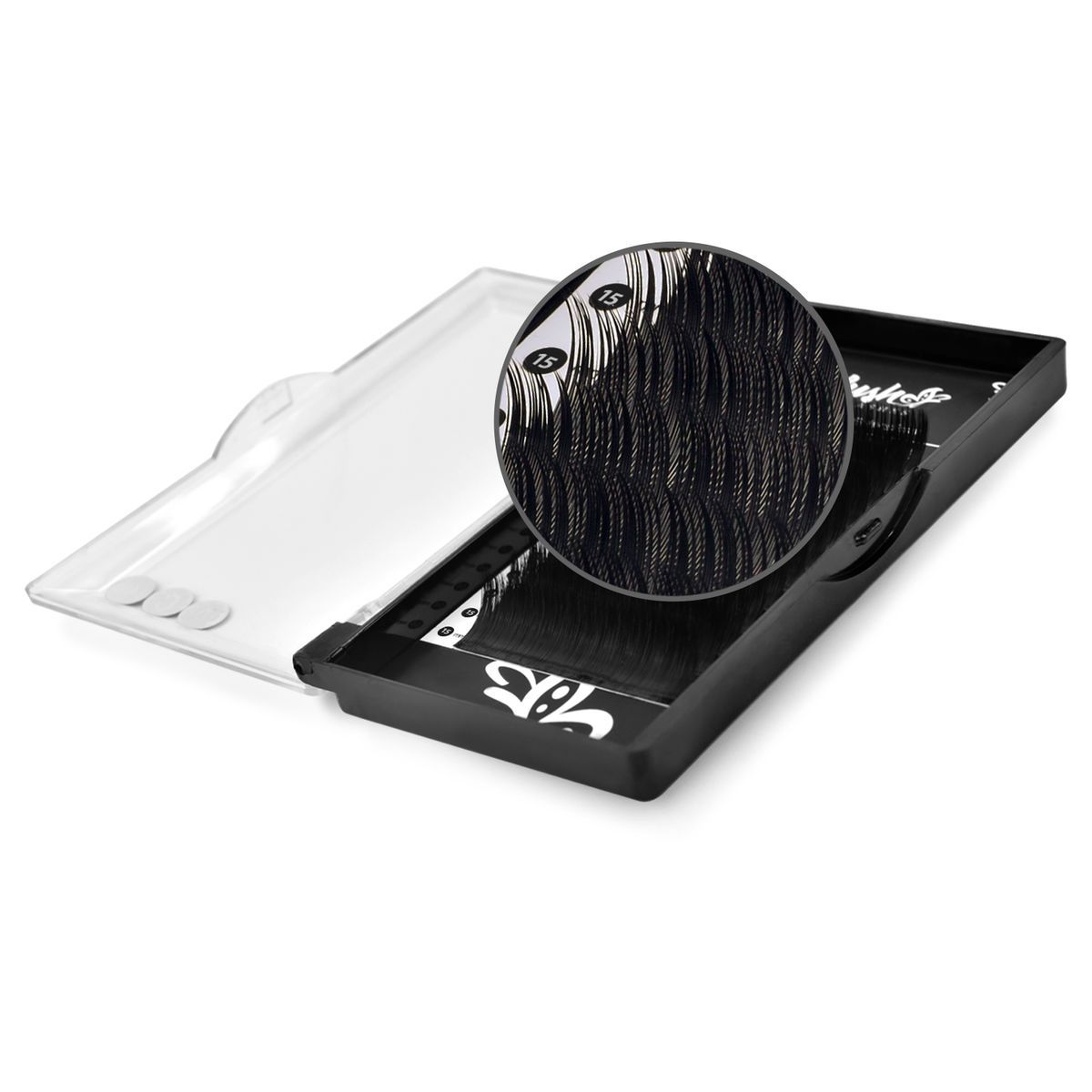 Svilene trepavice za ruski volumen BLUSH D-kriva 15mm - Image 2