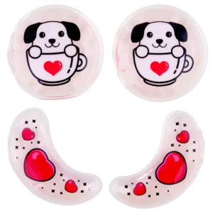 Set gel jastučića za oči - Puppy Hearts
