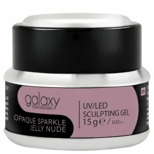 Gradivni kamuflažni gel za nadogradnju noktiju - UV/LED Opaque Sparkle Jelly Nude